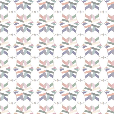 Geometrik şekilli kusursuz desen, vektör illüstrasyonu
