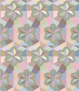 Geometrik şekilli kusursuz desen vektör çizimi