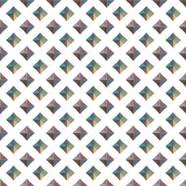 Geometrik şekilli kusursuz desen vektör çizimi