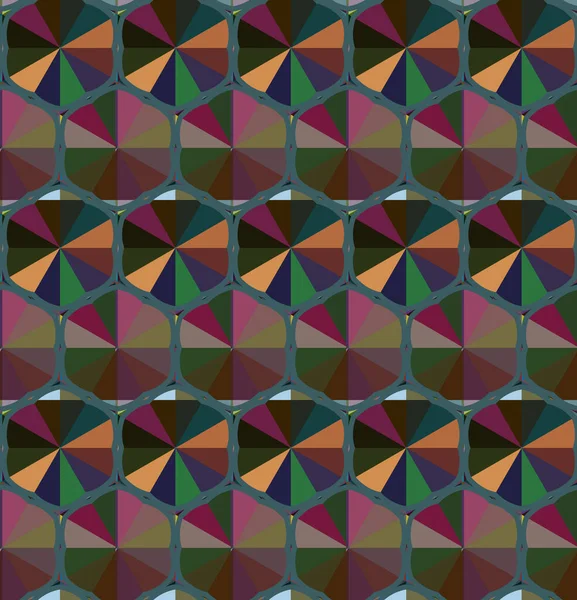 Patrón Sin Costura Con Formas Geométricas Ilustración Vectorial — Archivo Imágenes Vectoriales