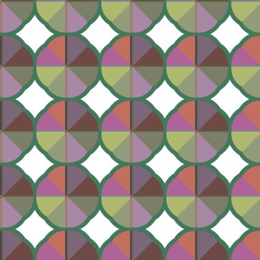 Geometrik şekilli kusursuz desen vektör çizimi