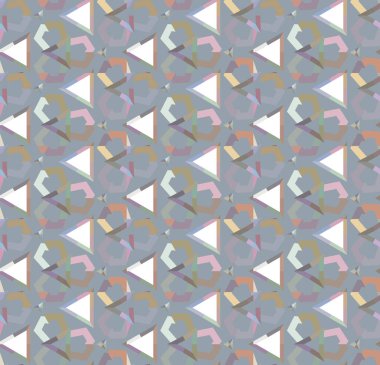 Geometrik şekilli kusursuz desen vektör çizimi