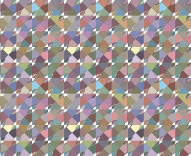 Geometrik şekilli kusursuz desen, vektör illüstrasyonu