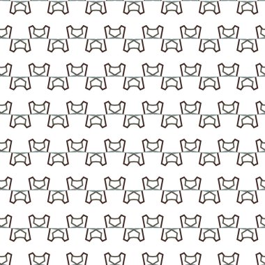 Geometrik şekilli kusursuz desen, vektör illüstrasyonu