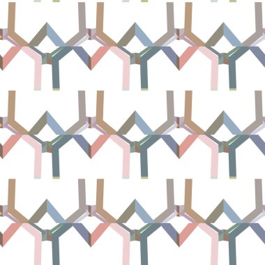 Geometrik şekilli kusursuz desen vektör çizimi