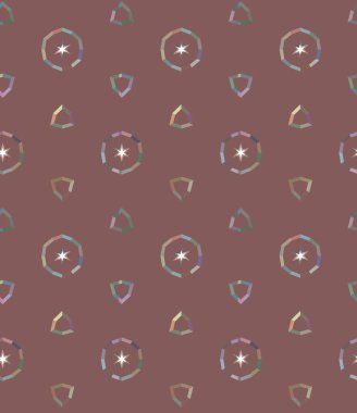 Geometrik şekilli kusursuz desen, vektör illüstrasyonu