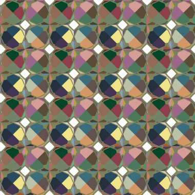 Geometrik şekilli kusursuz desen vektör çizimi