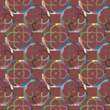 Geometrik şekilli kusursuz desen, vektör illüstrasyonu