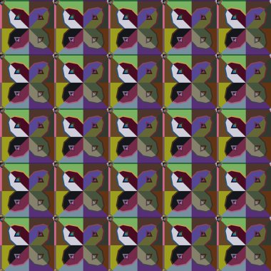 Geometrik şekilli kusursuz desen vektör çizimi