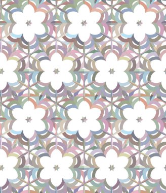 Geometrik şekilli kusursuz desen vektör çizimi