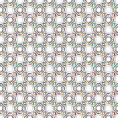 Geometrik şekilli kusursuz desen, vektör illüstrasyonu