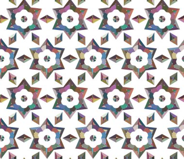Geometrik şekilli kusursuz desen vektör çizimi
