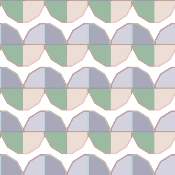 Patrón Sin Costura Con Formas Geométricas Ilustración Vectorial — Archivo Imágenes Vectoriales