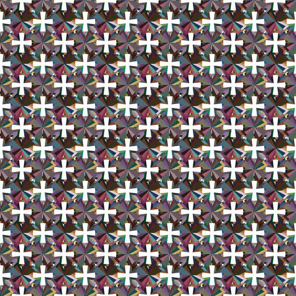 Geometrik şekilli kusursuz desen, vektör illüstrasyonu