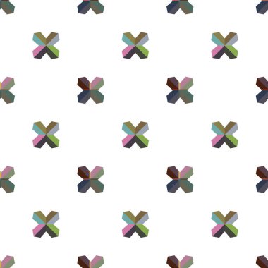 Geometrik şekilli kusursuz desen, vektör illüstrasyonu