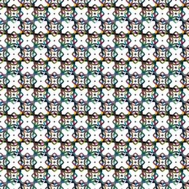 Geometrik şekilli kusursuz desen, vektör illüstrasyonu