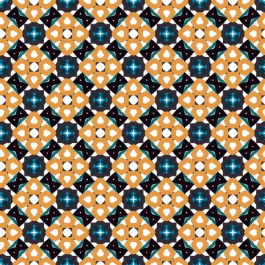 Geometrik şekilli kusursuz desen, vektör illüstrasyonu