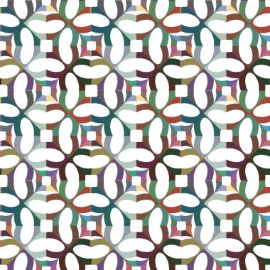 Geometrik şekilli kusursuz desen vektör çizimi