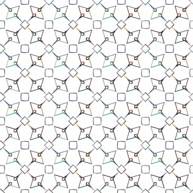 Geometrik şekilli kusursuz desen, vektör illüstrasyonu