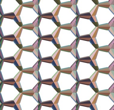Geometrik şekilli kusursuz desen, vektör illüstrasyonu
