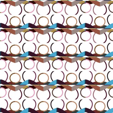 Geometrik şekilli kusursuz desen, vektör illüstrasyonu