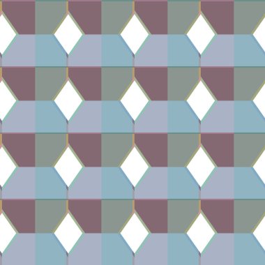 Geometrik şekilli kusursuz desen, vektör illüstrasyonu
