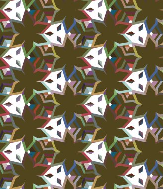 Geometrik şekilli kusursuz desen vektör çizimi