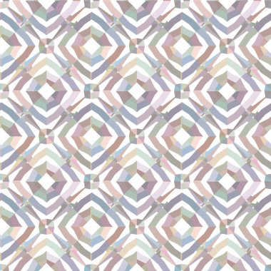 Geometrik şekilli kusursuz desen, vektör illüstrasyonu