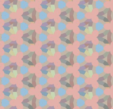 Geometrik şekilli kusursuz desen, vektör illüstrasyonu