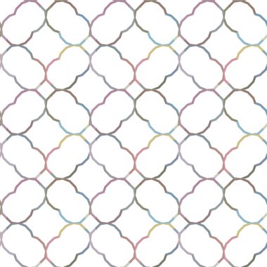 Geometrik şekilli kusursuz desen, vektör illüstrasyonu