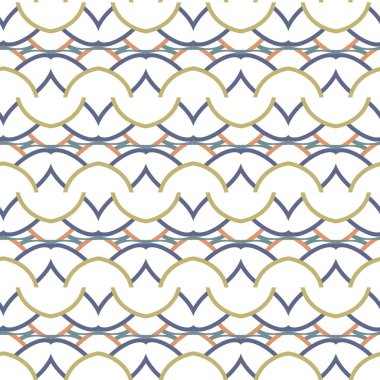 Geometrik şekilli kusursuz desen, vektör illüstrasyonu