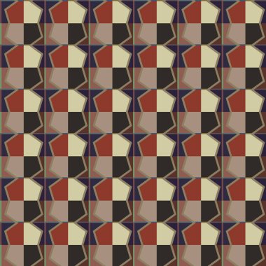 Geometrik şekilli kusursuz desen vektör çizimi