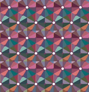 Geometrik şekilli kusursuz desen vektör çizimi