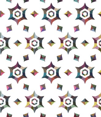 Geometrik şekilli kusursuz desen, vektör illüstrasyonu