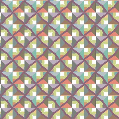 Geometrik şekilli kusursuz desen vektör çizimi