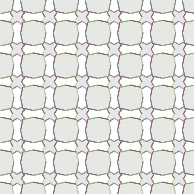Geometrik şekilli kusursuz desen, vektör illüstrasyonu
