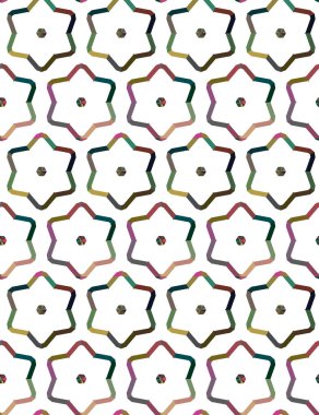 Geometrik şekilli kusursuz desen, vektör illüstrasyonu