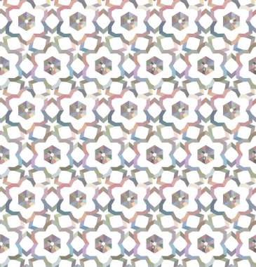 Geometrik şekilli kusursuz desen, vektör illüstrasyonu