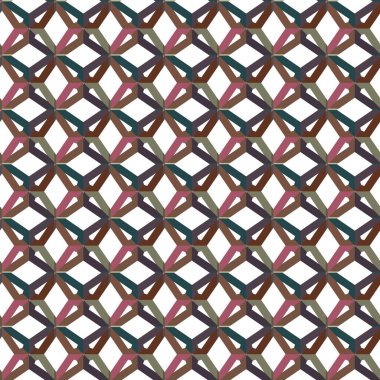 Geometrik şekilli kusursuz desen, vektör illüstrasyonu