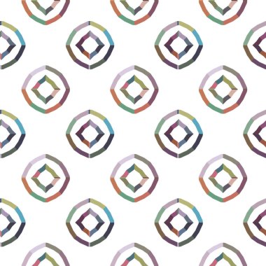 Geometrik şekilli kusursuz desen, vektör illüstrasyonu