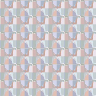 Geometrik şekilli kusursuz desen vektör çizimi