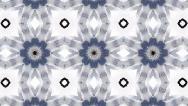 Bilder Med Sömlösa Geometriska Prydnadsmönster Abstrakt Illusion Bakgrund — Stockvideo