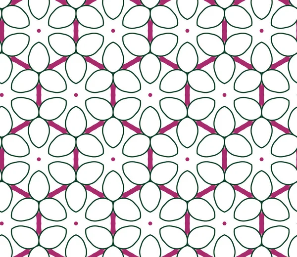 Patrón Ornamental Geométrico Sin Costuras Fondo Abstracto Ilustración Vectorial — Vector de stock