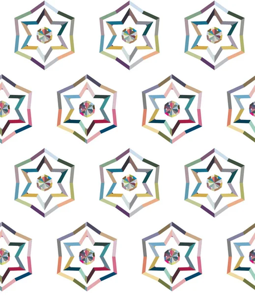 Naadloos Geometrisch Ornamentspatroon Abstracte Achtergrond — Stockvector