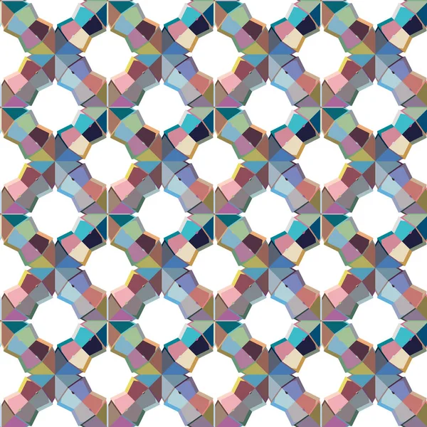 Seamless Geometric Ornamental Pattern Abstract Background — Stock Vector