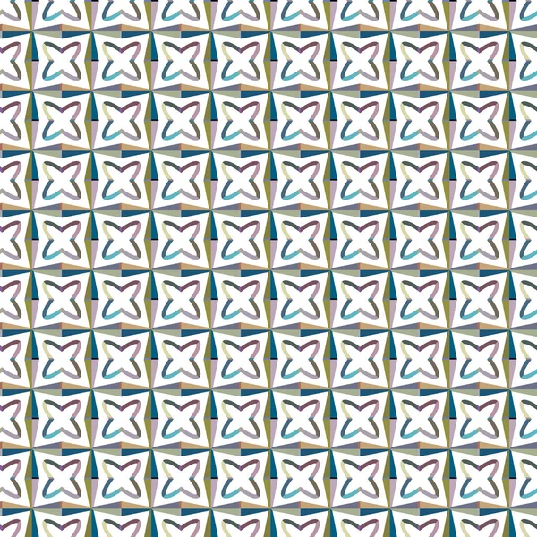 Nahtlose Geometrische Ornamentmuster Abstrakter Hintergrund — Stockvektor