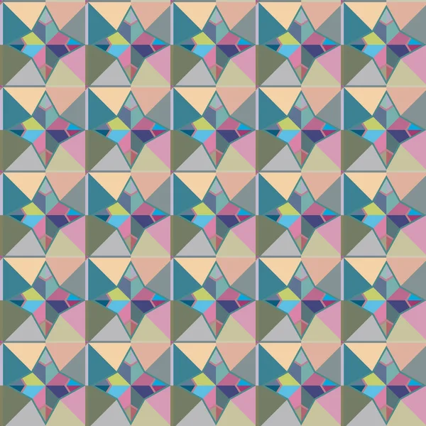 Patrón Ornamental Geométrico Sin Costuras Fondo Abstracto Ilustración Vectorial — Archivo Imágenes Vectoriales