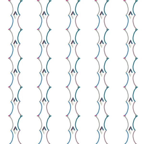 Sömlöst Geometriskt Prydnadsmönster Abstrakt Bakgrund Vektor Illustration — Stock vektor