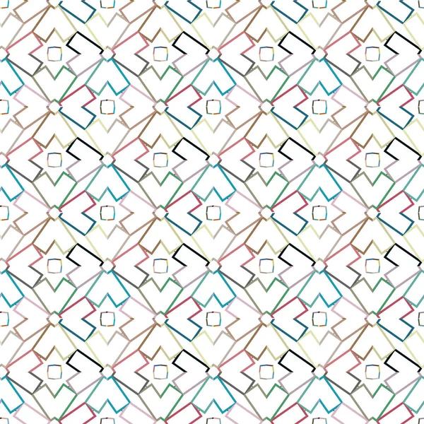 Nahtlose Geometrische Ornamentmuster Abstrakter Hintergrund — Stockvektor