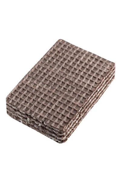 Chocolate waffles isolated on white background. Full depth of field. — Stock Photo, Image